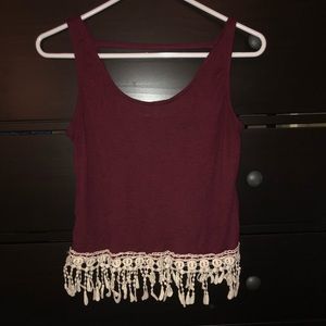 Burgundy tank top Rue21